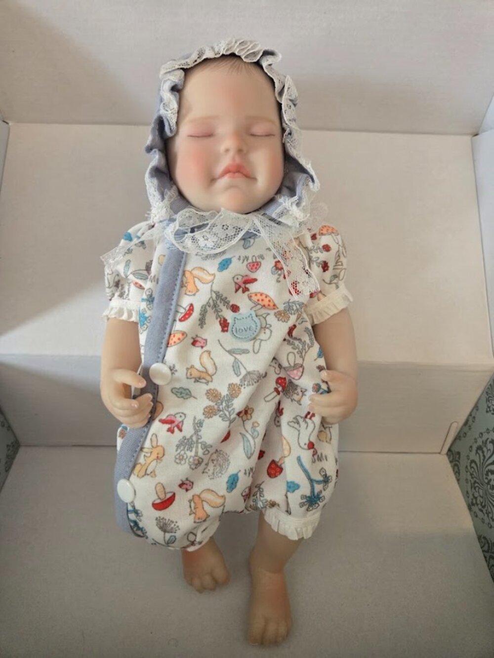 Cloveray 12" Reborn Baby Doll Sleeping Woodland NWT